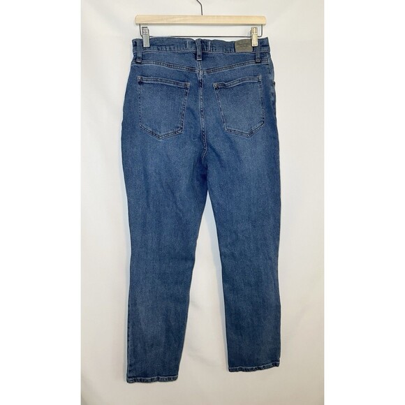 Abercrombie & Fitch 90's Straight Ultra High Rise Curve Love Blue Jeans 14R/32 - Picture 2 of 12